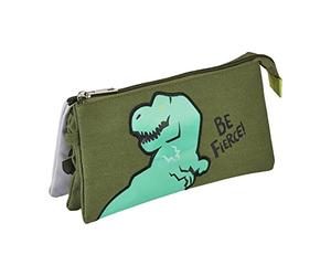 CERDÁ LIFE'S LITTLE MOMENTS - Trousse 3 Compartiments de Jurassic Park |Il pourra Transporter Tout Le Matériel Scolaire Nécessaire - Licence Officielle Universal Studios