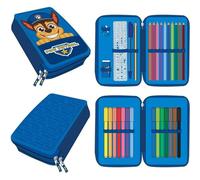 CERDÁ LIFE'S LITTLE MOMENTS Trousse avec Accessoires Pat' Patrouille avec Crayons, feutres et stylos | Trousse Scolaire Triple avec Motif Pat' Patrouille, Paw Patrol, 12.5x19.5x4.5 cm, Licence