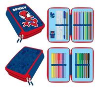 CERDÁ LIFE'S LITTLE MOMENTS Trousse scolaire Spidey avec marqueurs, crayons et stylos