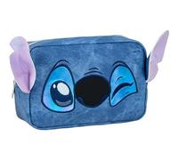 CERDÁ LIFE'S LITTLE MOMENTS - Trousse de Toilette de Voyage Stitch - Bleu - Grande Capacité de Stockage - Fermeture à glissière - Impression Stitch - Produit Original
