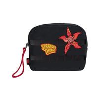 CERDÁ Trousse de toilette de voyage Stranger Things Noir - Grande capacité, fermeture éclair