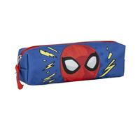 CERDÁ LIFE'S LITTLE MOMENTS Trousse rectangulaire Spiderman - Couleur Bleue - 20 x 5,5 x 5,5 cm - Fabriquée en Polyester - Fermeture éclair - Produit Original conçu en Espagne, Bleu, Trousse