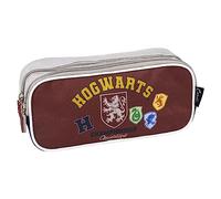 CERDÁ LIFE'S LITTLE MOMENTS Trousse Scolaire 2 Compartiments Harry Potter - Multicolore - 22,5x8x10 cm - Trousse en Polyester - Fermeture Éclair - Motif Hogwarts - Produit Original Conçu en Espagne