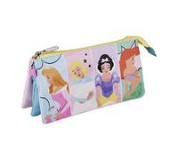 CERDÁ LIFE'S LITTLE MOMENTS - Trousse Scolaire 3 Compartiments Fille de Princesses |Il pourra Transporter Tout Le Matériel Scolaire - Licence Officielle Disney 2100003845 Multicolore