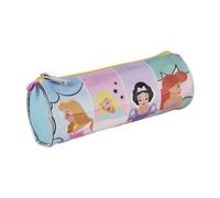 CERDÁ LIFE'S LITTLE MOMENTS - Trousse Scolaire Ronde pour Fille de Princesses DisneyTrousse avec Fermeture Éclair - Licence Officielle Multicolore