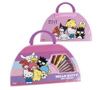CERDÁ LIFE'S LITTLE MOMENTS Valigetta Artistica Hello Kitty and Friends per Bambina 3+ Anni, Set créatif da 50 Pezzi avec Accessori da Disegno avec Pennarelli, Matite, Tempere, Perfetta en cadeau