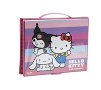 CERDÁ LIFE'S LITTLE MOMENTS Valigetta Artistica Hello Kitty per Bambina 3+ Anni, Set créatif avec Pennarelli, Pastelli, Tempere, Acquarelli et Adesivi in Costudia Richiudibile.