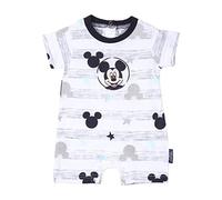 CERDÁ LIFE'S LITTLE MOMENTS Vêtements 100% Coton | Grenouillère D'été À Manches Courtes Mickey Mouse - Licence Officielle Disney Vetement Bebe Longue, Blanc, 6 Mois Bébé garçon