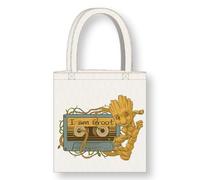 Cerdà Marvel Les Gardiens de la Galaxie Sac Tote Bag à longues poignées - 36 x 39 cm - Polyester et coton - Motif I am Groot - Blanc