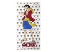 Cerda One Piece Luffy Kids Serviette 100% Polyester, Toucher Super Doux, léger et à séchage Rapide, 70 x 140 cm, Parfaite pour la Maison, Le Bain, la Plage et la Piscine