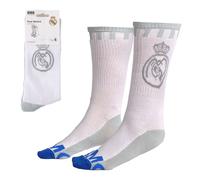 ARTESANÍA CERDÁ Chaussettes Real Madrid C.F. officielles blanc/gris logo bout bleu 38-45