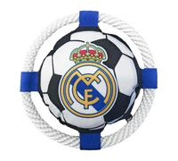 Frisbee pour Chien avec Corde Real Madrid - Jouet interactif Officiel, Design Exclusif du Club, idéal pour l'exercice, Le Mordre et Le Jeu, résistant
