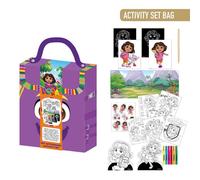 Cerdá Set coloreable avec sac à dos Dora l'exploratrice violet 16.0 x 26.0 x 5.0 cm