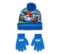 Cerdá Group Bonnet et gants Sonic – Motif Miles et Knuckles – Bleu/Rouge/Jaune – Taille unique