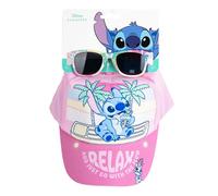 ARTESANÍA CERDÁ – Set solaire enfant Stitch – Lunettes et casquette, Rosé Taille Unique Mixte Enfant
