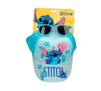 Ensemble casquette et lunettes de soleil Stitch pour garçons et filles - Ensemble casquette et lunettes de soleil sous licence officielle pour l'été, la plage et un usage quotidien