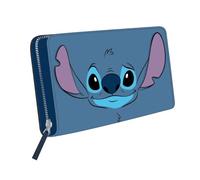CERDA Portefeuille Stitch Disney souple zippé synthétique 19x10x2,5 cm Bleu TU