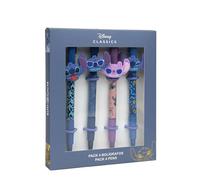 CERDÁ LIFE'S LITTLE MOMENTS – Lot de 4 stylos à bille Stitch, noirs, multicolore