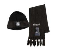 Ensemble bonnet et Ã©charpe Cerda Wednesday Noir TU