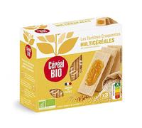 CEREAL BIO - Biscottes Tartines Multicéréales Bio, Croquantes et Gourmandes, Boîte 145 g - Lot de 4