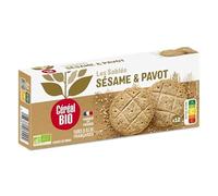 CÉRÉAL BIO BISCUIT PAVOT SÉSAME 132G, CEREAL BIO, LOT DE 5