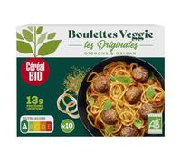 Céréal Bio Boulettes Veggie Originale - Boulettes Végétales Bio au Soja & Herbes - Végan, Riche en Protéines, Prêt en 6 Min - 175g (10 boulettes)