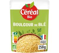 CÉRÉAL BIO - Boulgour de Blé Bio - Blé Complet au Naturel - Accompagnement Céréales Bio - Repas Prêt à Réchauffer en 2 min - Riche en Fibres & Protéines - Nutriscore A - 250 g