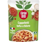 CEREAL BIO - Cappalletti Moelleux Au Tofu, Épinards Et Chèvre Bio, Saveur Authentique, Sachet 220g - Lot De 4