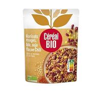 CEREAL BIO - Chili gourmand façon haricots rouges, blé et soja Bio, Sachet 220g - Lot de 4