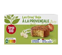 CÉRÉAL BIO - Croq’Soja à la Provençale Bio - Galettes Végétales au Tofu, Tomates & Herbes - Végan & Bio - Riche en Protéines & Fibres - Nutriscore A - 200 g