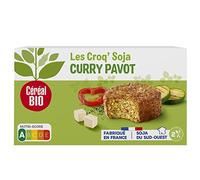 CÉRÉAL BIO - Croq'Soja Curry & Pavot - Plat Végan Bio - Repas Simple et Rapide à Réchauffer - Nutriscore A - 200 g