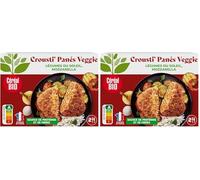 Céréal Bio Crousti Panés Légumes du Soleil Mozzarella - Panés Végétariens Bio aux Légumes & Fromage - Croustillants, Gourmands, Prêt en 5 Min - 160g (2x80g) (Lot de 2)