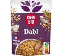 CEREAL BIO - Dahl Savoureux de Lentilles Corail et Pois Chiches Bio, Sachet 220g