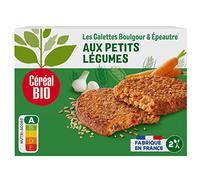 Céréal Bio Galettes Boulgour & Épeautre aux Petits Légumes - Végan et Bio - Simple et Rapide à Réchauffer - 200g (2 x 100g) - 189248