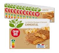 CÉRÉAL BIO - Galettes Boulgour & Sarrasin à l’Emmental - Plat Végétarien Bio - Repas Simple et Rapide à Réchauffer - Lot de 12 Boîtes - Nutriscore A - 200 g