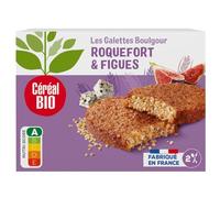 CEREAL BIO - Galettes Gourmandes au Boulgour, Roquefort et Figues Bio, Saveur Authentique (2x100g) - Le Lot De 4