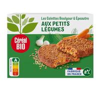 CEREAL BIO - Galettes Légères Boulgour & Épeautre aux Légumes Bio, Croquantes et Savoureuses (2x100g) - Lot de 4 - vendu par Lot
