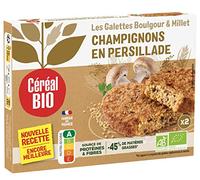 Céréal Bio Galettes Millet Champignons - Galettes Végétales Bio aux Céréales & Champignons - Source de Fibres, Végétarien, Prêt en 5 Min - 200g (2x100g)