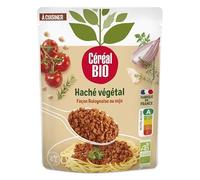 CEREAL BIO Haché Végétal Bolognaise 250g au soja, savoureux et 100% biologique pour vos plats- Lot De 3