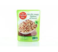 CEREAL BIO - Mélange Gourmand Riz Rouge & Quinoa Bio, Prêt en Micro-Ondes, Sachet 220g - Lot De 4