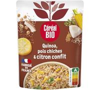 CEREAL BIO - Mélange Quinoa Royal, Pois Chiches & Citron Confit Bio, Saveurs Gourmandes (220g) - Le Lot De 4