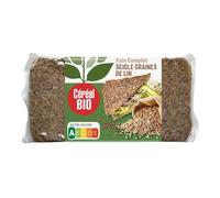 CEREAL BIO - Pain Complet Seigle Avoine Lin, 500 G - Lot De 4
