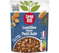 CEREAL BIO Petit Salé Végétarien aux Lentilles Bio 260 g - Plat Express Prêt en 2 Minutes, Nutriscore A, Riche en Protéines, Fabriqué en France - Lot de 3