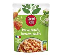Cereal Bio - Ravioli Savoureux au Tofu, Tomates et Basilic, Sachet 267g - Lot de 4