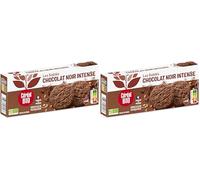 Céréal Bio Sablés Chocolat Intense Bio - Biscuits Gourmands au Chocolat Noir, Sans Huile de Palme - Idéal Goûter Végétarien ou Pause Énergétique - 132g (3 sachets) (Lot de 2)