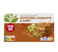 CEREAL BIO - Tendres carrés de blé à la courgette et au curry Savoureux et Authentique, 200g