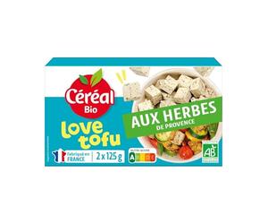 CÉRÉAL BIO - Tofu à Cuisiner Bio aux Herbes de Provence - Riche en Protéines Végétales & Source de Fibres - Idéal Recettes Végétariennes - Sans Conservateurs - Nutriscore A - 200 g