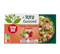 Céréal Bio Tofu Cuisiné Bio Tomate Mozzarella 180g - Riche en Protéines Végétales - Plat Végétarien Prêt à Consommer - Source de Fibres - Sans Conservateurs
