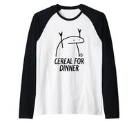 Cereal for Dinner Funny Food Manche Raglan