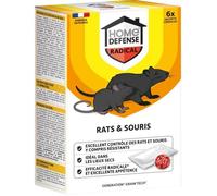 Céréales Anti-Rats et Souris 150 g - HOME DEFENSE - Action radicale, appétant - Idéale dans les lieux secs - 6 sachets de 25 g